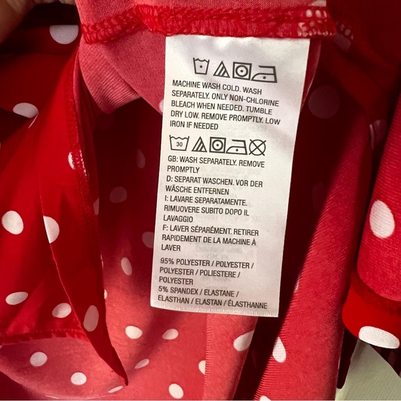 Susan Graver Red White Stripe Polka Dot Blouse Plus Size Women’s 2X - Picture 3 of 9